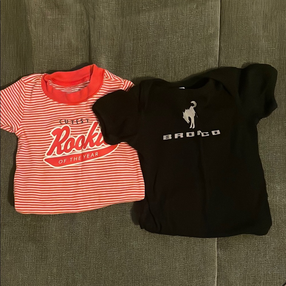 Two short sleeved onesies 9-12 months - BUNDLE ONLY